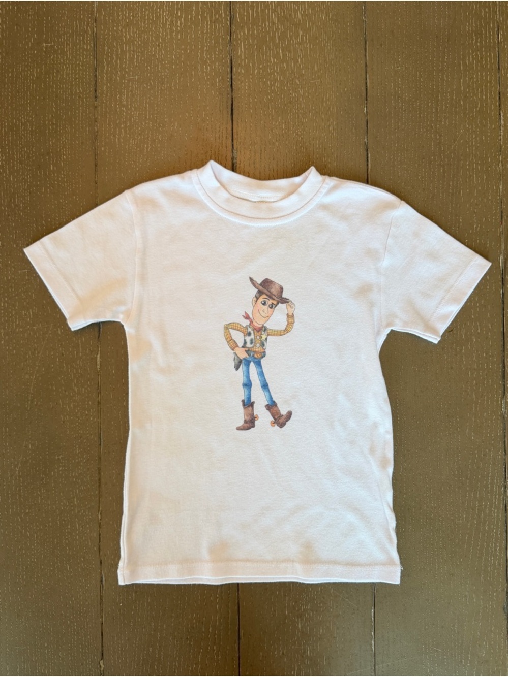 Laughing Giraffe Boys’ Toy Story “Woody” Cowboy Short-Sleeve Shirt • Size 5T
